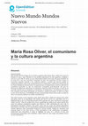 Research paper thumbnail of María Rosa Oliver, el comunismo y la cultura argentina