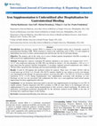 Research paper thumbnail of Iron Supplementation is Underutilized after Hospitalization for Gastrointestinal Bleeding