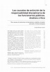 Research paper thumbnail of Las causales de extinción de la responsabilidad disciplinaria de los funcionarios públicos. Análisis crítico