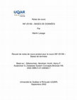 Research paper thumbnail of Notes de cours de Bases de Données (INF-251-99)