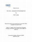 Research paper thumbnail of Notes de cours de Langages de Programmation (INF-373-99)