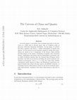 Research paper thumbnail of The universe of chaos and quanta