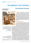 Research paper thumbnail of Les pipettes à vin romaines. Des instruments méconnus