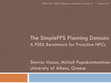 Research paper thumbnail of The SimpleFPS Planning Domain: A PDDL Benchmark for Proactive NPCs (SRI-2011)