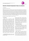 Research paper thumbnail of Dynamic Uniaxial Compressive Tests on Limestone