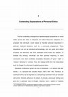 Research paper thumbnail of Chapter 4 - Contending Explanations of Personal Ethics