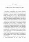 Research paper thumbnail of CALL FOR PAPERS: FRANCESCO BIAMONTI: LE CARTE, LE VOCI, GLI INCONTRI. CONVEGNO PER I 20 ANNI DALLA MORTE DELLO SCRITTORE.