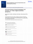 Research paper thumbnail of The reuse of texts in Finnish newspapers and journals, 1771-1920: A digital humanities perspective