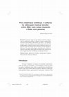 Research paper thumbnail of para relativizar estéticas e culturas na educação musical escolar: entre lidar com notas musicais e lidar com pessoas