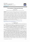 Research paper thumbnail of The Automation of Mathematical Reasoning