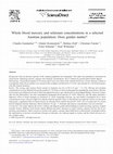 Research paper thumbnail of Whole blood mercury and selenium concentrations in a selected Austrian population: Does gender matter ?