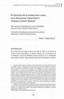 Research paper thumbnail of El ejercicio de la traducción como acto del pensar. Entrevista a Antonio Gómez Ramos