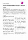 Research paper thumbnail of Dynamic Uniaxial Tensile Strength Tests on Limestone