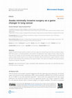 Research paper thumbnail of Awake minimally invasive surgery as a game changer in lung cancer