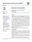 Research paper thumbnail of Rejuvenation of online research interactive fora during COVID-19