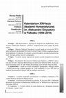 Research paper thumbnail of Kalendarium XXV-lecia Akademii Humanistycznej im. A. Gieysztora w Pułtusku (1994 2019) [Calendar of the XXV anniversary of the Academy of Humanities A. Gieysztor in Pułtusk (1994-2019)]