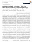 Research paper thumbnail of Commentary on: Bethard JD, DiGangi EA. Letter to the Editor-Moving beyond a lost cause: Forensic anthropology ancestry estimates in the United States. J Forensic Sci. 2020;65(5):1791-2. doi: 10.1111/1556-4029.14513.