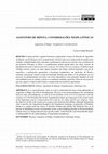 Research paper thumbnail of AGOSTINHO DE HIPONA: CONSIDERAÇÕES NEOPLATÔNICAS