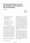 Research paper thumbnail of De kritische theorie van het gemeengoed, technologie en de coronamelder