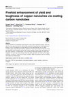 Research paper thumbnail of Fivefold enhancement of yield and toughness of copper nanowires via coating carbon nanotubes