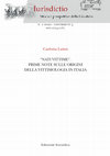 Research paper thumbnail of "NATI VITTIME". PRIME NOTE SULLE ORIGINI DELLA VITTIMOLOGIA IN ITALIA