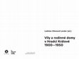 Research paper thumbnail of Vily a rodinné domy v Hradci Králové 1900—1950