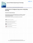 Research paper thumbnail of Classification of malignant lung cancer using deep learning Classification of malignant lung cancer using deep learning