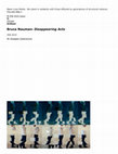 Research paper thumbnail of Exh. review: Bruce Nauman: Disappearing Acts / The Museum of Modern Art and MoMA PS1, NY