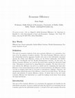 Research paper thumbnail of Economic Efficiency