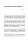 Research paper thumbnail of Posibilidades y límites del voto electrónico