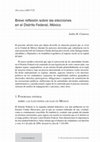 Research paper thumbnail of Breve reflexión sobre las elecciones en el Distrito Federal, México