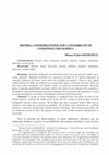 Research paper thumbnail of Histria. Considérations sur la possibilité de l'existence des horrea