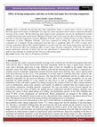 Research paper thumbnail of Effect of drying temperature and time on Gesho leaf major beer brewing components