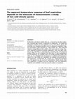 Research paper thumbnail of The apparent temperature response of leaf respiration depends on the timescale of measurements: a study of two cold climate species