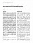 Research paper thumbnail of Variation in the components of relative growth rate in 10 Acacia species from contrasting environments