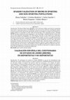 Research paper thumbnail of SPANISH VALIDATION OF BRUMS IN SPORTING AND NON-SPORTING POPULATIONS