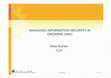 Research paper thumbnail of MANAGING INFORMATION SECURITY IN GROWING SMEs