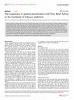 Research paper thumbnail of The experience of general practitioners with Very Brief Advice in the treatment of tobacco addiction