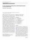 Research paper thumbnail of In vitro propagation of Paphiopedilum orchid through formation of protocorm-like bodies