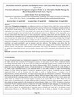 Research paper thumbnail of Potential utilization of Tetrapleura tetraptera Fruits as an Alternative Health Therapy by Rural Household in Ondo State, Nigeria