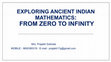 Research paper thumbnail of Exploring ancient Indian mathematics jss lecture