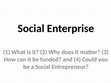 Research paper thumbnail of Exploring Social Enterprise