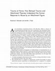 Research paper thumbnail of Trauma at Home: How Betrayal Trauma and Attachment Theories Understand the Human Response to Abuse by an Attachment Figure