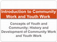 Research paper thumbnail of History and Development of Community and Youth Work