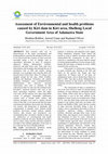 Research paper thumbnail of Assessment of Environmental and health problems caused by Kiri dam in Kiri area, Shelleng Local Government Area of Adamawa State