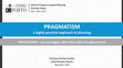 Research paper thumbnail of Pragmatism: a highly practical approach to planning | Pragmatismo: uma abordagem altamente prática do planeamento