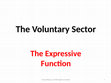 Research paper thumbnail of The Voluntary Sector Expressive Function