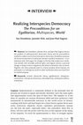 Research paper thumbnail of Realizing Interspecies Democracy: The Preconditions for an Egalitarian, Multispecies, World