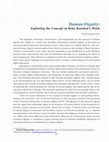 Research paper thumbnail of Human Dignity: Exploring the Concept in Betty Reardon's Work