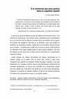 Research paper thumbnail of À La Recherche Des Sens Perdus Dans La Cognition Spatial